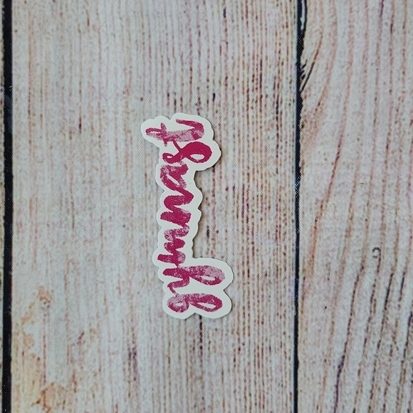 Gymnast Pink Script Sticker NEW - Picture 1 of 4